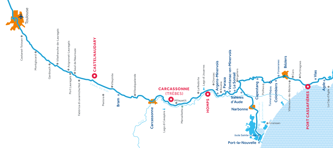 Mappa: Canal du Midi