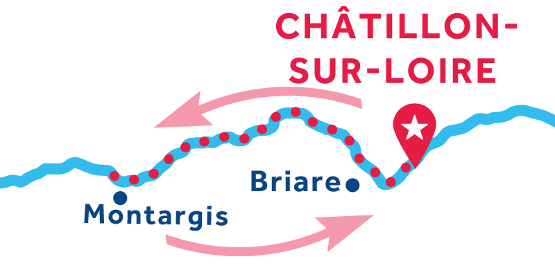 Châtillon-sur-Loire ANDATA E RITORNO via Montargis